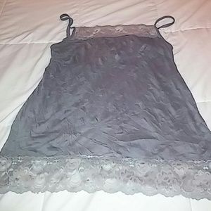 Maurices grey lace cami/tank top 1X